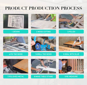 ห้องนั่งเล่นห้องรับประทานอาหารโต๊ะไม้ยาวห้องรับประทานอาหารเฟอร์นิเจอร์โต๊ะไม้ออกแบบเป็นเอกลักษณ์ - Product Image 4