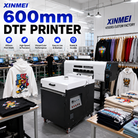 Imprimante DTF intelligente XINMEI 24 pouces, machine d'impression DTF avec nettoyage automatique et circulation d'encre blanche pour impression par transfert sur film PET