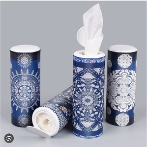 Boîte de <span class=keywords><strong>papier</strong></span> de soie pour voiture <span class=keywords><strong>cadeau</strong></span> usage domestique Portable cylindre voiture tissu jetable mouchoirs en <span class=keywords><strong>papier</strong></span> boîte de cylindre - Product Image 2