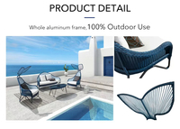 Ensemble de meubles de jardin en rotin et aluminium Brighthome au design unique, résistant aux intempéries, canapé de jardin