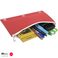 Pochette à stylos cadeau de noël pour enfants, Mini trousse à maquillage pour enfants, fournitures de papeterie et de bureau, étui à crayons avec fermeture éclair à 3 anneaux