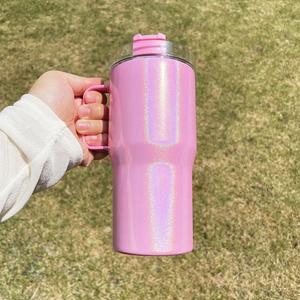 Gobelet isotherme à sublimation vierge pour enfants, 20 oz, scintillant, holographique, avec poignée, entrepôt USA - Product Image 5