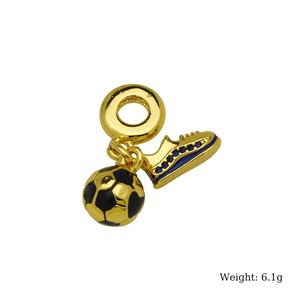 Colgante Deportivo HD514 con Mapa de Italia y Venezuela, Temática de Fútbol Mundial, Chapado en Oro y Esmaltado, para Pulseras DIY - Product Image 5