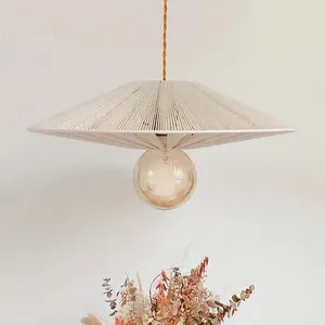 Wholesale Natural Bamboo Material Handcraft Wicker Lamp Rattan Pendant Light Chandelier Supplier