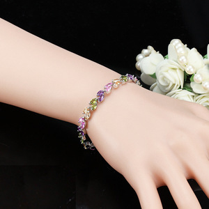 Trending <span class=keywords><strong>2020</strong></span>, joyería de moda, pulsera llena de oro, pulsera de circón brillante para mujer - Product Image 6