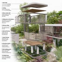 Cabine mobile personnalisable en usine, résistante au froid, pour habitation, jardin, hôtel extérieur, entièrement assemblée