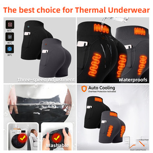 Shorts de cyclisme chauffants imperméables pour femmes, taille américaine, durables, pour le yoga et le vélo, <span class=keywords><strong>avec</strong></span> taille réglable et revers pliables, pour les sports de plein air - Product Image 2