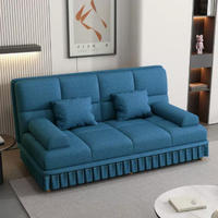 Canapé-lit compact inclinable pliable en velours convertible pour appartement locatif, salon, capacité double assise