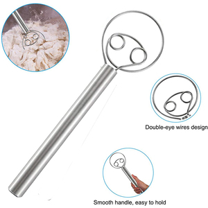 Vente chaude En Acier Inoxydable Néerlandais Pain Pâte <span class=keywords><strong>Fouet</strong></span> Outils De Cuisson <span class=keywords><strong>pour</strong></span> Pain Pizza Gâteau Pâtisserie Alimentaire - Product Image 4