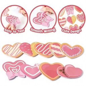 Set de Notas Adhesivas con Forma de Corazón, Esenciales para el Día de San Valentín, con 20 Hojas y Diseños de Macarons, Galletas y Dulces - Product Image 3