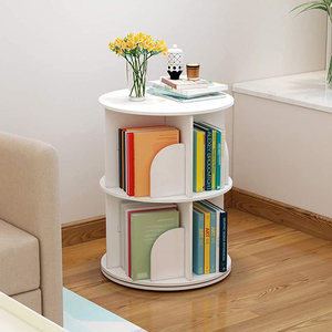 Estantería Giratoria para Libros de 2, 3 y <span class=keywords><strong>4</strong></span> Niveles para Cuarto de Estudio Infantil, Librería Redonda con Ruedas - Product Image 1