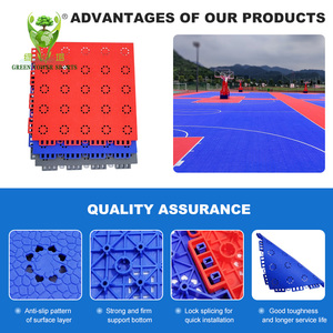 Terrain de pickball Revêtement de sol en TPE Carreaux antidérapants portables Terrains de sport de basket-ball Tapis de sol en plastique modulaire - Product Image 4