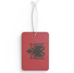 Conception personnalisée de parfum de <span class=keywords><strong>voiture</strong></span> drapeau albanais, parfum de désodorisant suspendu - Product Image 1