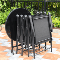 Mobilier d'extérieur moderne pliable Ensemble unique de chaises de jardin et de tables basses pour les petits espaces pour manger