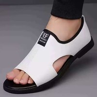 Sandal Herringbone pria, Kasut bunga ukuran besar pakaian luar ruang sol tebal besar