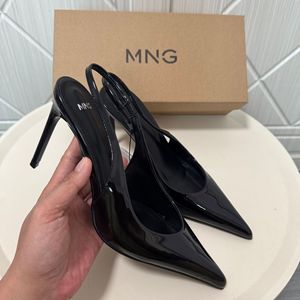 MNG <span class=keywords><strong>Décolleté</strong></span> da Donna con <span class=keywords><strong>Tacco</strong></span> Alto 2026 Nuovo Arrivo Tomaia Sintetica Punta Affusolata Elegante con Punta Aperta Chiusura con Fascia Elastica Super Alta - Product Image 3
