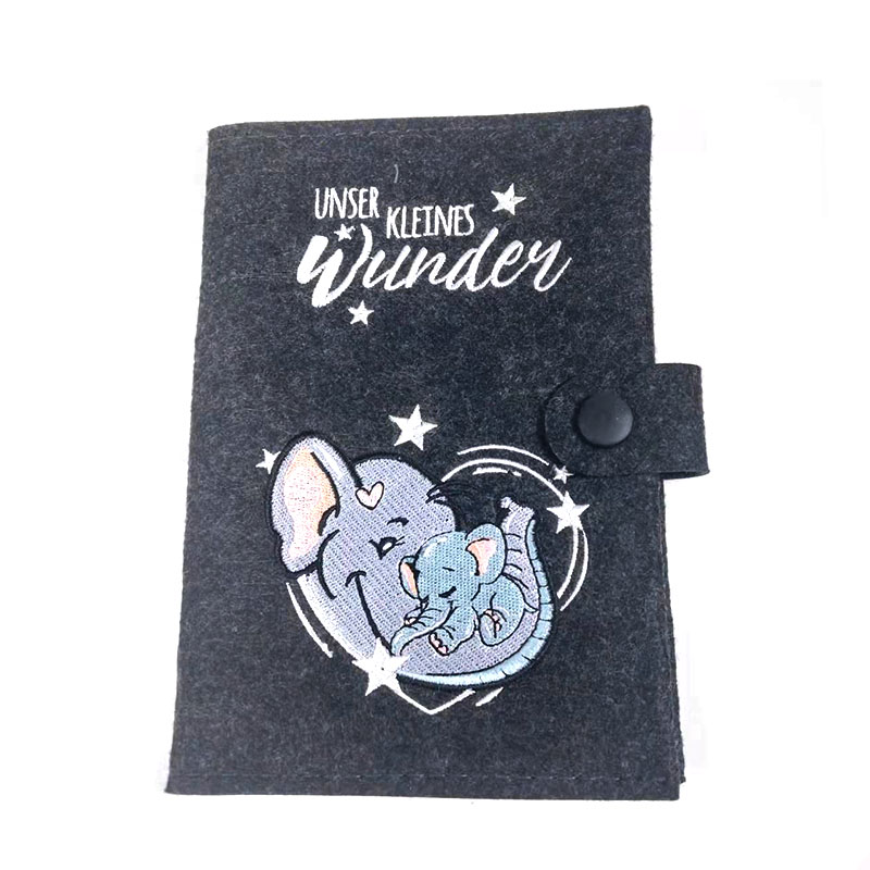 Лидер продаж, высококачественный фетровый Чехол-книжка с вышивкой и пуговицами, фетровый Чехол-книжка с карманом для карт