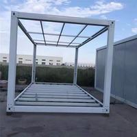 Structure de Maison Préfabriquée Modulaire Démontable en Acier de 10/20 Pieds, Extensible, Type Conteneur Maritime