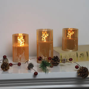 <span class=keywords><strong>Bougeoir</strong></span> personnalisé en forme de boule sans flamme en verre plat creux rond mobile alimenté par batterie avec minuterie pour décoration de table de mariage - Product Image 1