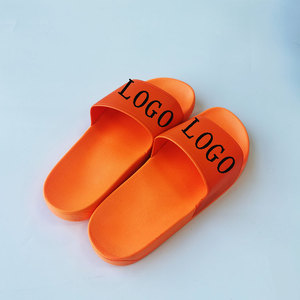 Manufacturer Wholesale New Style Men Custom LOGO Printed <strong>Slides</strong> Boys Girls <strong>Orange</strong> PVC Summer Bath slippers Best Quality <strong>Slide</strong> - Product Image 2
