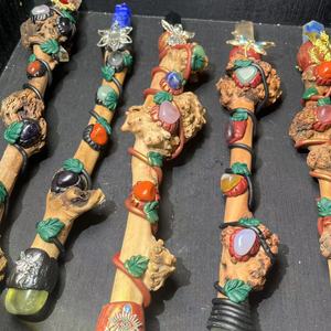 Bacchette <span class=keywords><strong>di</strong></span> Cristallo Levigato per Decorazione, Sette Chakra, Pietre Curative Reiki, Vendita all'Ingrosso - Product Image 2