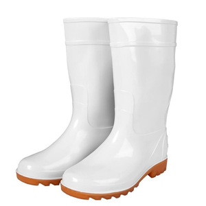 รองเท้าบูทกันฝนสีขาวแบบ unisex ความสูงปานกลาง กันน้ำ กันน้ำมัน กันลื่น ทนกรด ทนด่าง รองเท้าทำงาน รองเท้าเชฟ - Product Image 2