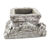 Pot de fleurs artificielles gris pour plantes succulentes, intérieur/extérieur, prix d'usine, vente en gros, OEM, pour produits d'outillage de jardin