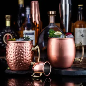 Moscow Mule Copper Mule Mug Mug Cup Stainless Steel Copper Goblet Anti-fall Wine Cup Champagne Party Bar Beer Tool