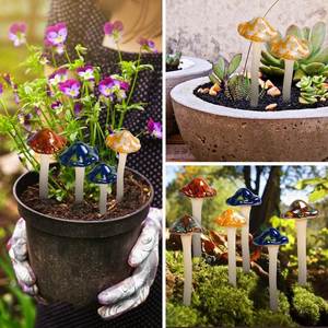 Hongo de Cerámica para Jardín, Adorno de Cerámica para Jardín de Hadas, Estacas para Plantas, Accesorios de Jardinería - Product Image 5