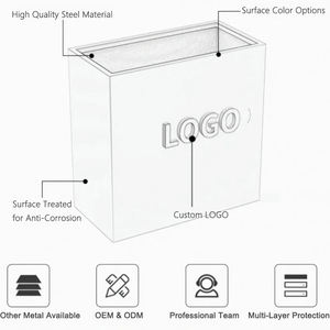 थोक ब्रश धातु खड़े फूल बॉक्स रोपण बर्तन इंजीनियरिंग बड़े आकार स्टेनलेस स्टील प्लांटर पॉट कंटेनर - Product Image 2