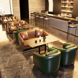 Ensemble de meubles de salon <span class=keywords><strong>VIP</strong></span> de style moderne et industriel personnalisés, banquette de canapé-bar en bois pour la maison ou l'hôtel - Product Image 3