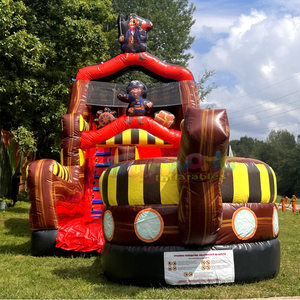 <b>Indoor</b> Commercial Party Jumpers Bouncy Castle Combo Bouncer Jump House Inflatable Pirate Ship <b>Slide</b> PVC Material 500kg Capacity - Product Image 2