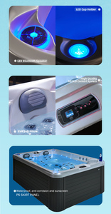 Bain à remous JOYEE pour spa <span class=keywords><strong>extérieur</strong></span>, <span class=keywords><strong>jacuzzi</strong></span> Balboa pour 3 personnes, spa de luxe de qualité supérieure avec éclairage LED - Product Image 5
