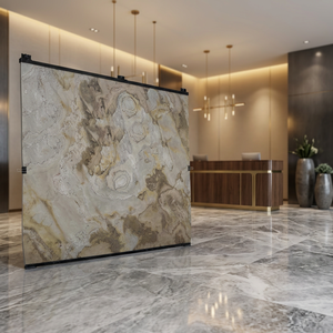 Revêtement mural en pierre indienne Autumn Stone, couleur organique Flow Glow pour murs et plafonds rétroéclairés, décoration intérieure - Product Image 6