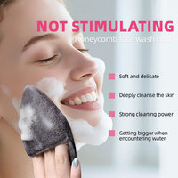 Offre Spéciale UUYP L-B0112 Éponge Faciale Lavable Écologique en Forme de Goutte Tampon Nettoyant Non-Latex en Maille Nid d'Abeille Exfoliant