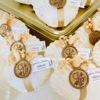 Décoration de gâteau la plus vendue, directement de l'usine, boîte à dragées créative en forme de coquillage blanc nacré pour cadeaux DIY, fêtes et tombolas