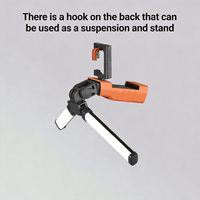 Lampe de travail compacte rechargeable à LED basse consommation avec base magnétique puissante et support portable, idéale pour garage et mécaniciens