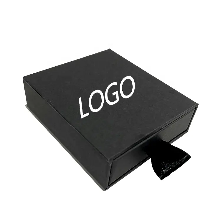 Изготовленный на заказ логотип картонные очки ювелирные изделия Подарочная сумка ожерелье коробка для рисования пакет слайд ящик бумажная коробка упаковка