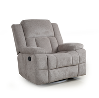 Fauteuil inclinable manuel en tissu, pivotant, avec porte-gobelet, pour salon et mobilier de maison