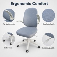 Chaise de bureau ergonomique confortable pour longues sessions de travail, réglable en hauteur, pivotante, en maille, pour ordinateur