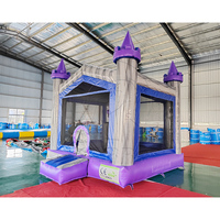 Location de châteaux gonflables pour fêtes, château gonflable géant en PVC irisé de 13 pieds, château gonflable pour enfants, jeu commercial, châteaux gonflables en marbre violet pour enfants