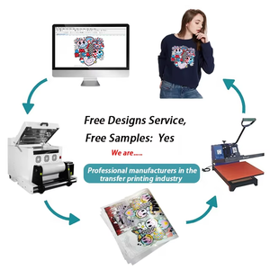 DTF Ready To Press Wholesale Custom Design Heat Press Stickers Transfer Heat Transfer Printing Stickers On T Shirt Fabric
