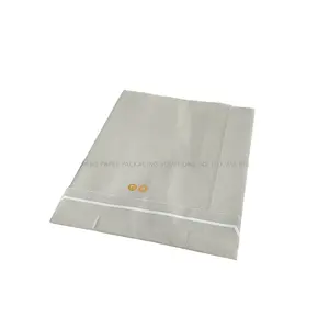 Gold Foiled logo printed Luxury Grey Greaseproof Kraft Deli Wrapping Food Kraft Paper Bag for Bakery Patisserie Cake Takeaway