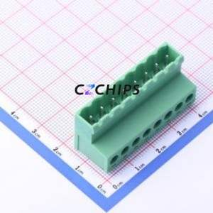 KF2EDGRK-5.0-8P Plug-in Terminal Block P=5mm Connector ( Connector Type: Plug )( Construction: 1x8P )( Pitch: 5mm ) - Product Image 1