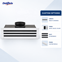 Diffuseur linéaire à fente en aluminium encastré pour système de ventilation CVC, grille d'aération linéaire, vente directe usine, taille personnalisée OEM