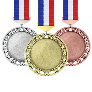 LY Custom Design Günstige Großhandel Sublimable Gold Race Blank Sport medaillen