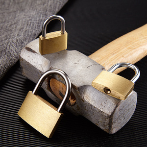 Candado con llave de latón de seguridad de alta calidad con logotipo personalizable al por mayor, candado de latón de 20mm, 25mm y <span class=keywords><strong>30mm</strong></span>