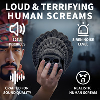 Sifflet en poterie blanche Crâne effrayant, gadget anti-stress, ocarina aux sons étranges, sifflet de la mort aztèque fantomatique, nouveauté d'Halloween