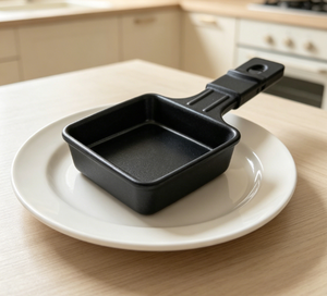 Mini sartén eléctrica para asar queso, plato para hornear, sartén individual para freír huevos, pequeña sartén para salsas con mango de plástico - Product Image 5