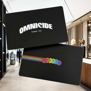 Custom 0.5mm Thick Stainless Steel Business Membership Hotel <b>Card</b> Silkscreen Printed Logo Shine Effect Waterproof Mini EM4305 - Product Image 5